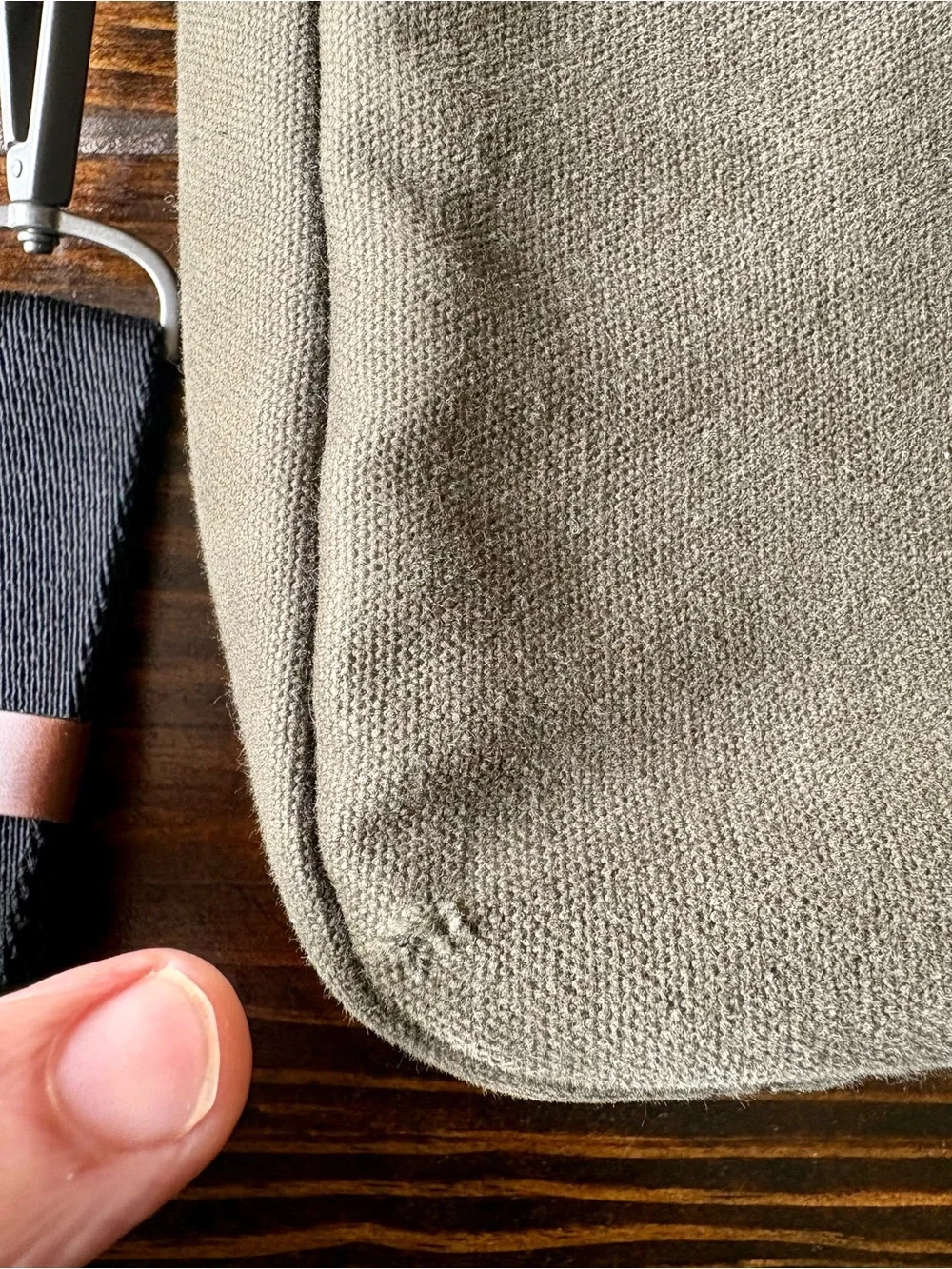 Shinola Mack waxed canvas messenger bag
